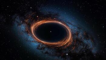 espaço leitoso caminho galáxia brilha com nebulosa astronômico beleza gerado de ai foto
