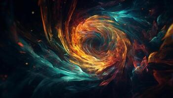 eletricidade inflama a vibrante cores do uma surreal galáxia pano de fundo gerado de ai foto