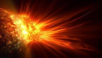 futurista galáxia explode dentro uma fogosa, abstrato natural fenômeno gerado de ai foto