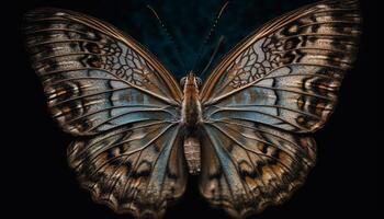a vibrante cores do a borboleta asas exibição natural beleza gerado de ai foto