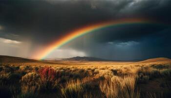 colorida panorama vitrines majestoso beleza dentro natureza sobre rural horizonte gerado de ai foto