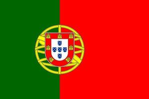 bandeira do Português república. a oficial cores e proporções estão correto. nacional bandeira do Português república. Português república bandeira ilustração. foto