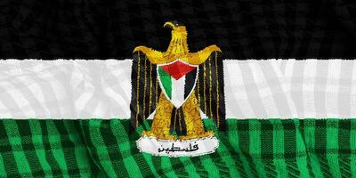 bandeira do Estado do Palestina em uma texturizado fundo. conceito colagem. foto