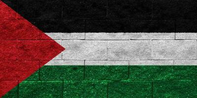 bandeira do Estado do Palestina em uma texturizado fundo. conceito colagem. foto