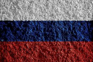 bandeira do russo federação em uma texturizado fundo. conceito colagem. foto