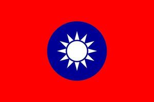 bandeira do a república do China Taiwan. a oficial cores e proporções estão correto. Estado bandeira do Taiwan. Taiwan república do China bandeira ilustração. foto