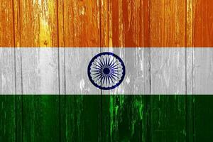 bandeira do a república do Índia em uma texturizado fundo. conceito colagem. foto