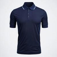 masculino marinha azul colarinho pescoço sólido pólo camiseta brincar, ai generativo foto