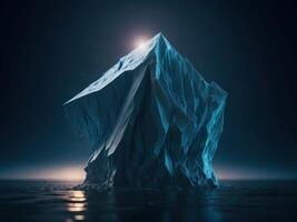 iceberg dentro a oceano. ai gerado foto