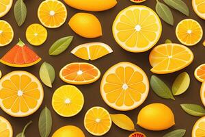 citrino suco laranja padronizar fundo. generativo ai foto