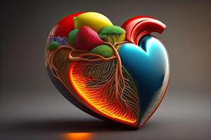 humano coração generativo ai ilustração foto