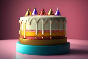 aniversário celebração bolo generativo ai foto