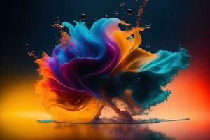 abstrato fluido líquido colorida fundo foto