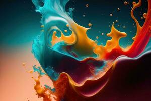 abstrato fluido líquido colorida fundo foto