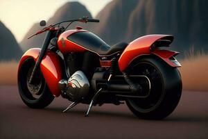 motocicleta esporte bicicleta generativo ai foto
