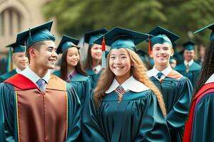 universidade alunos graduado generativo ai foto