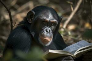 jovem chimpanzé, gerar ai foto