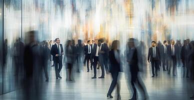 o negócio Centro o negócio pessoas, borrado fundo - ai gerado imagem foto