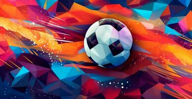 abstrato futebol fundo, Esportes futebol bola - ai gerado imagem foto