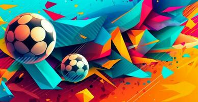 abstrato futebol fundo, Esportes futebol bola - ai gerado imagem foto