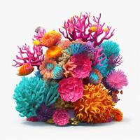 coral recife isolado. ilustração ai generativo foto