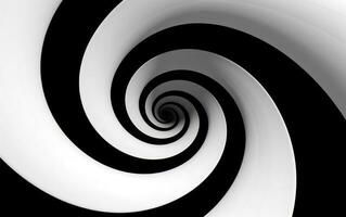 Preto e branco espiral fundo. ilustração ai generativo foto