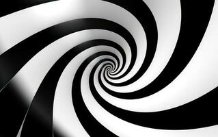Preto e branco espiral fundo. ilustração ai generativo foto