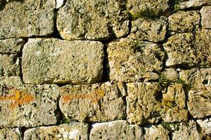 velho muro de pedra foto