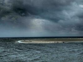 borkum ilha dentro a norte mar foto