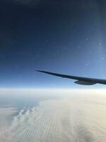 céu Visão em a avião foto
