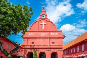 igreja de cristo e praça holandesa em malaca melaka foto