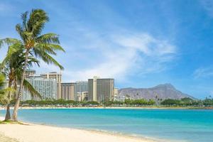 vista da cidade de honolulu na ilha de oahu, havaí, nos foto