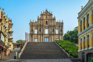 ruínas de são pauls em macau, china foto