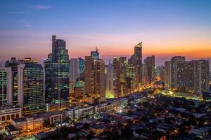 horizonte de Makati em Manila, Filipinas