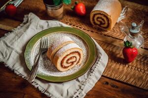 suíço lista dentro cozinha. generativo ai. foto