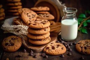 biscoitos em uma placa. generativo ai. foto