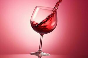 gradiente vinho festa cabernet fechar-se beber álcool vermelho líquido fundo vidro. generativo ai. foto