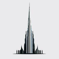 lindo burj Khalifa isolado branco foto