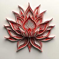 lótus flor, paisley, indiano ornamento, ai generativo foto
