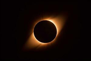 solar eclipse. ai generativo foto