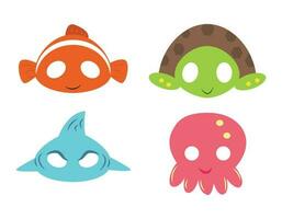 fofa mar animais máscaras para crianças foto