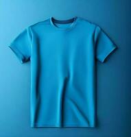 ai gerar foto livre foto azul Camisetas com cópia de espaço em cinzento fundo
