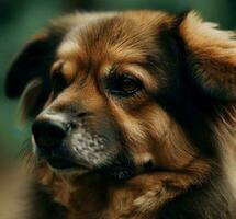 ai gerar foto fechar-se retrato foto do a adorável vira-lata cachorro isolado