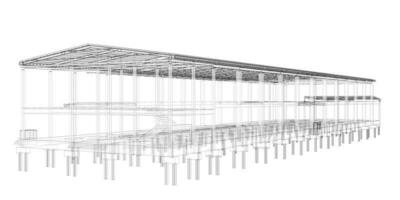 3d ilustração do construção estrutura foto