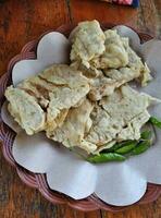 uma cenário do frito tempeh mais quente pimentas é Boa para Comida cardápio faixas etc foto