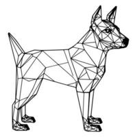 linha arte cachorro coloração página ilustração foto