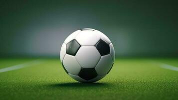 futebol bola bandeira modelo, futebol torneio concorrência fundo. generativo ai foto