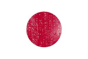 3d bandeira do Japão em uma vidro foto