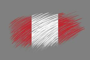 3d bandeira do Peru em vintage estilo escova fundo. foto