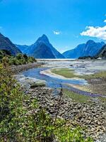 Milford som, zona sul, Novo zelândia foto